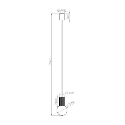 Candeeiro suspenso HALO 1xG9/8W/230V diâmetro 12 cm branco