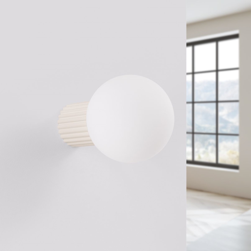 Iluminação de parede para casa de banho HALO 1xG9/8W/230V diâmetro 12 cm IP44 creme