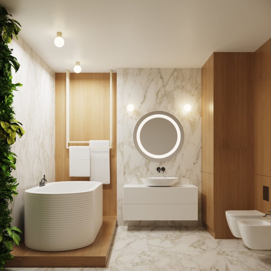 Iluminação de teto para casa de banho HALO 1xG9/8W/230V diâmetro 12 cm IP44 creme