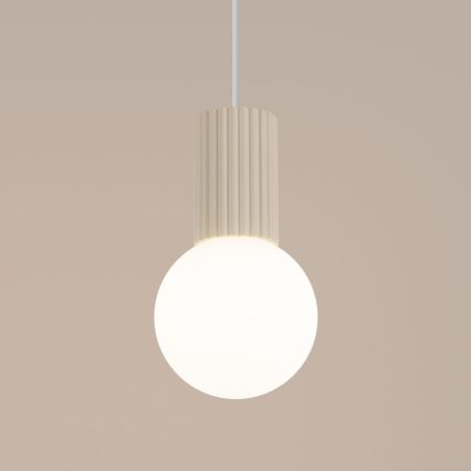 Candeeiro suspenso HALO 1xG9/8W/230V diâmetro 12 cm creme