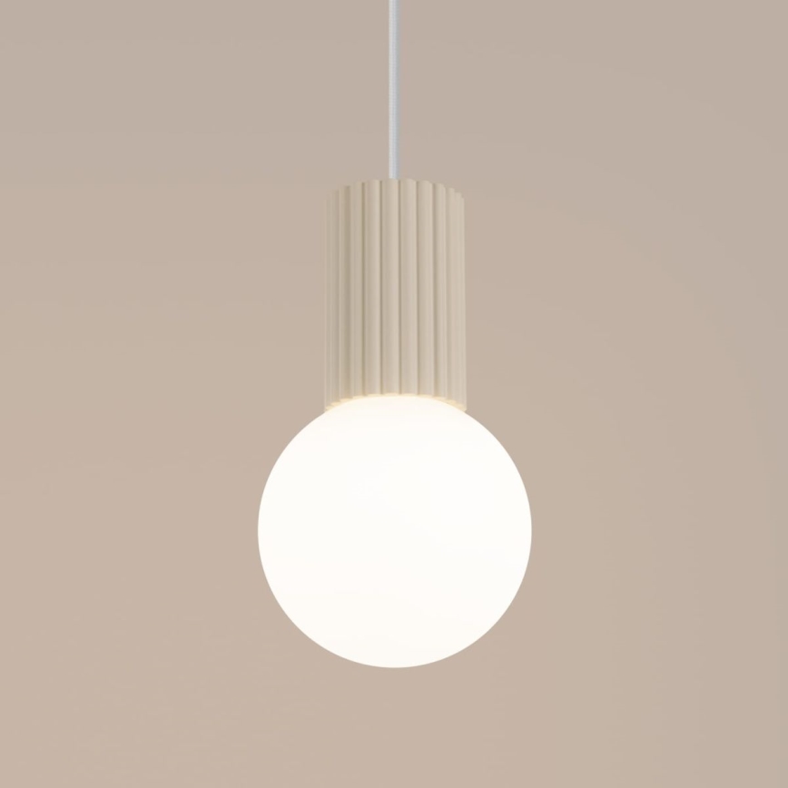 Candeeiro suspenso HALO 1xG9/8W/230V diâmetro 12 cm creme