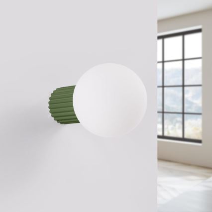 Iluminação de parede para casa de banho HALO 1xG9/8W/230V diâmetro 12 cm IP44 verde