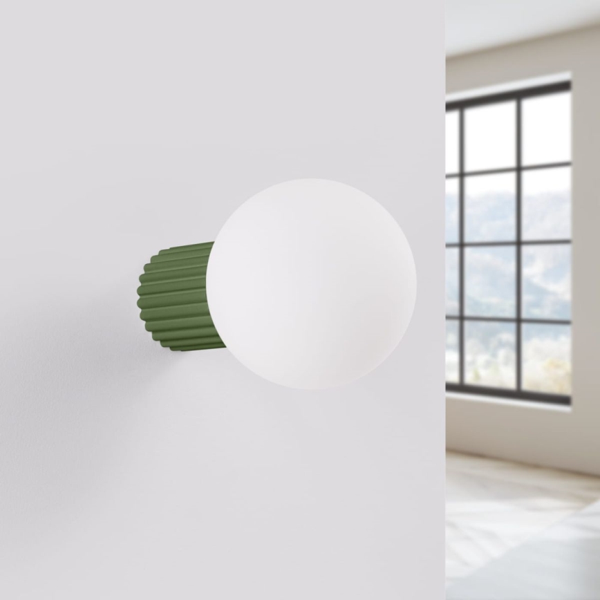 Iluminação de parede para casa de banho HALO 1xG9/8W/230V diâmetro 12 cm IP44 verde