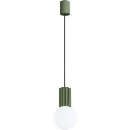 Candeeiro suspenso HALO 1xG9/8W/230V diâmetro 12 cm verde