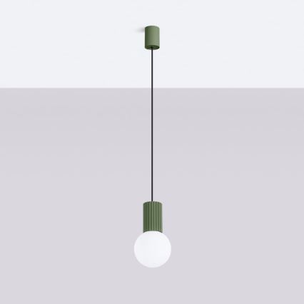 Candeeiro suspenso HALO 1xG9/8W/230V diâmetro 12 cm verde