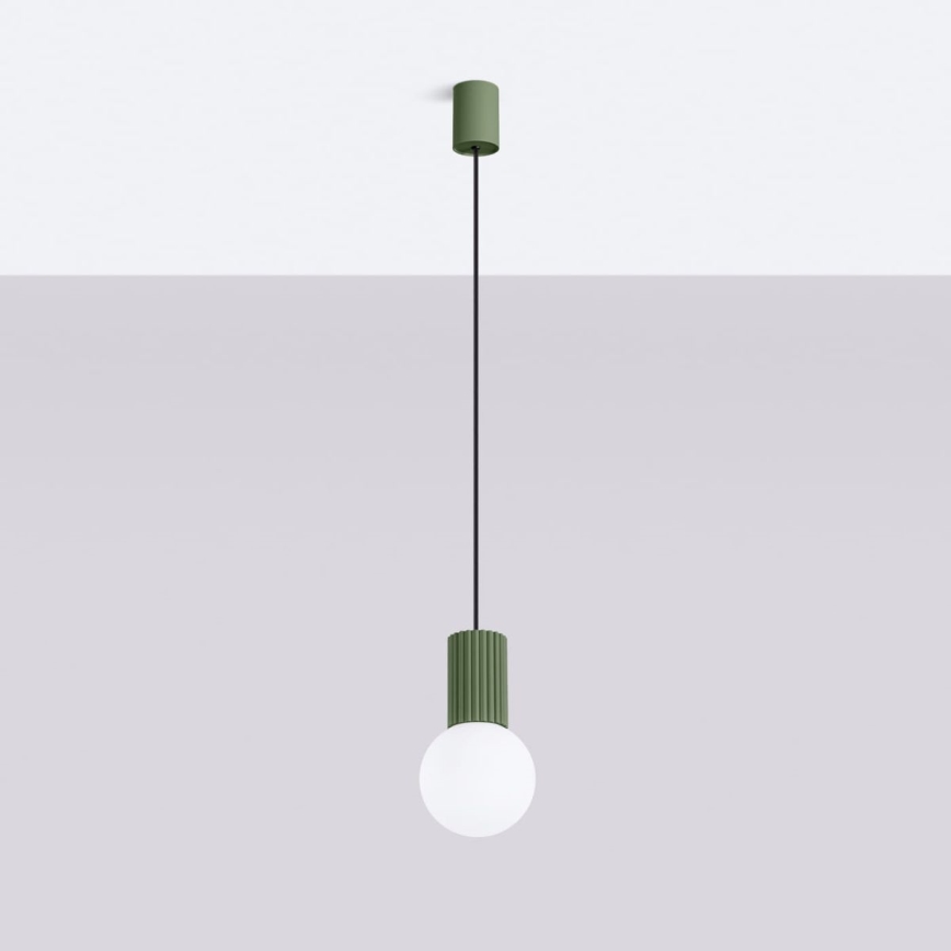 Candeeiro suspenso HALO 1xG9/8W/230V diâmetro 12 cm verde