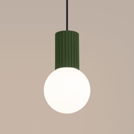 Candeeiro suspenso HALO 1xG9/8W/230V diâmetro 12 cm verde