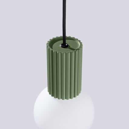Candeeiro suspenso HALO 1xG9/8W/230V diâmetro 12 cm verde