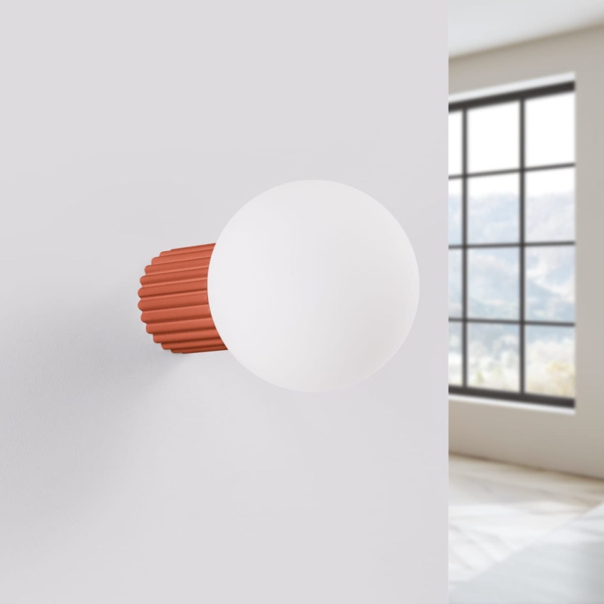 Iluminação de parede para casa de banho HALO 1xG9/8W/230V diâmetro 12 cm IP44 laranja