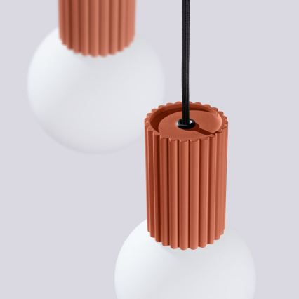 Candeeiro suspenso HALO 3xG9/8W/230V diâmetro 25 cm laranja