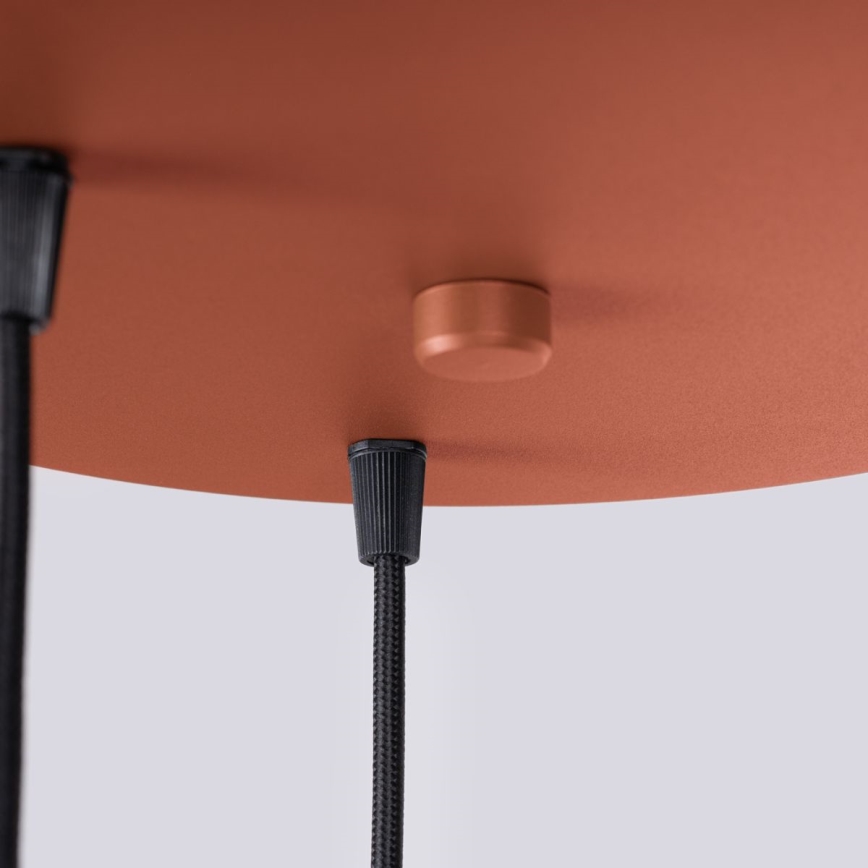 Candeeiro suspenso HALO 3xG9/8W/230V diâmetro 25 cm laranja