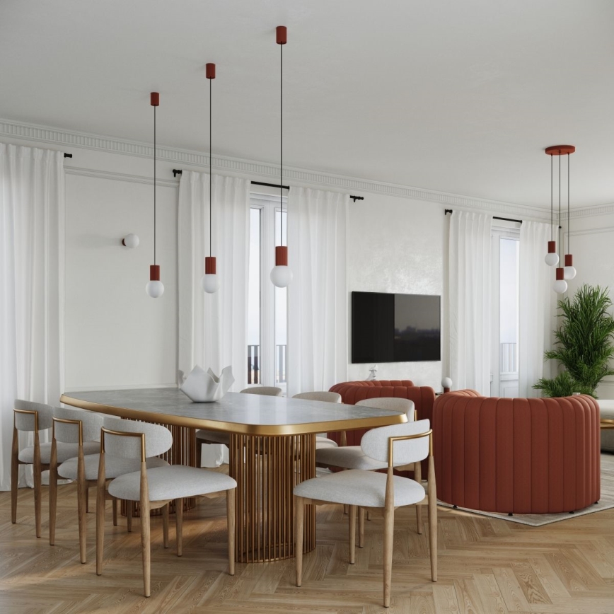 Candeeiro de mesa HALO 1xG9/8W/230V diâmetro 12 cm laranja
