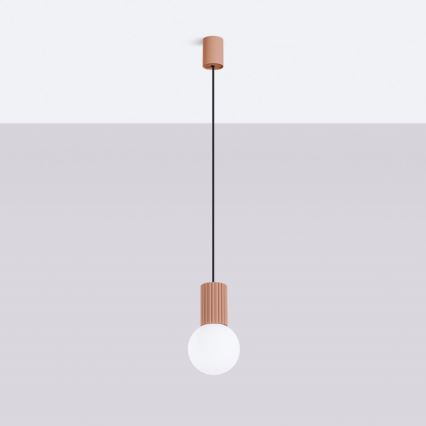 Candeeiro suspenso HALO 1xG9/8W/230V diâmetro 12 cm castanho