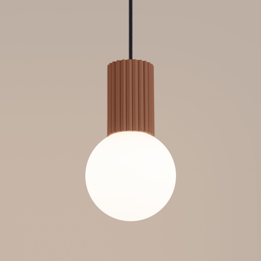 Candeeiro suspenso HALO 1xG9/8W/230V diâmetro 12 cm castanho