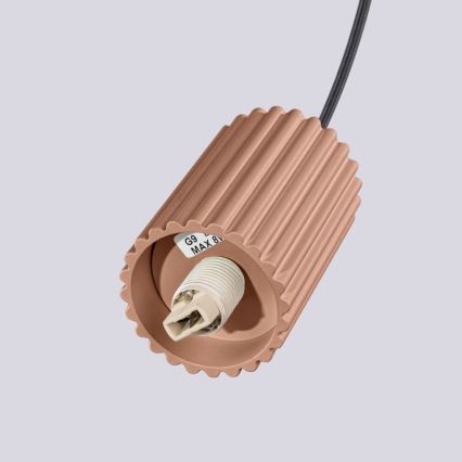 Candeeiro suspenso HALO 1xG9/8W/230V diâmetro 12 cm castanho