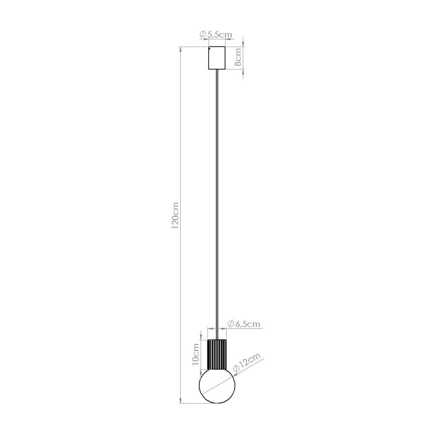 Candeeiro suspenso HALO 1xG9/8W/230V diâmetro 12 cm castanho