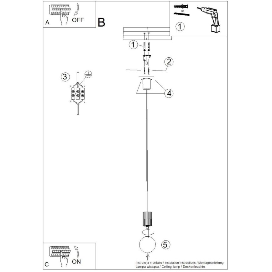Candeeiro suspenso HALO 1xG9/8W/230V diâmetro 12 cm castanho