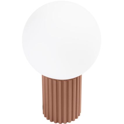 Candeeiro de mesa HALO 1xG9/8W/230V diâmetro 12 cm castanho