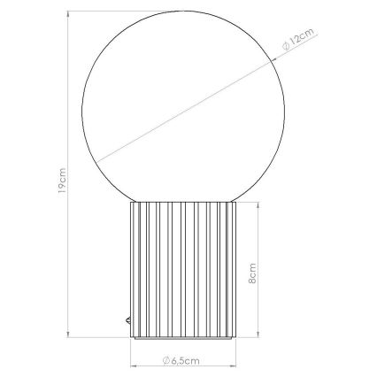 Candeeiro de mesa HALO 1xG9/8W/230V diâmetro 12 cm castanho