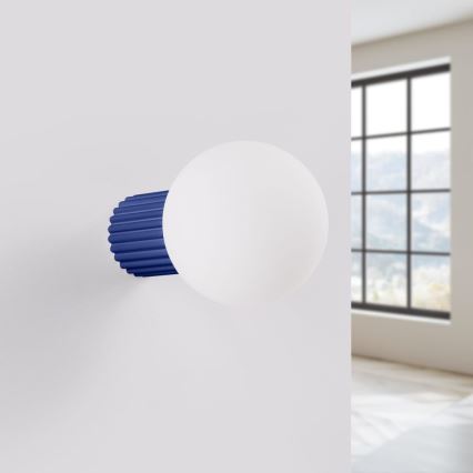 Iluminação de parede para casa de banho HALO 1xG9/8W/230V diâmetro 12 cm IP44 azul