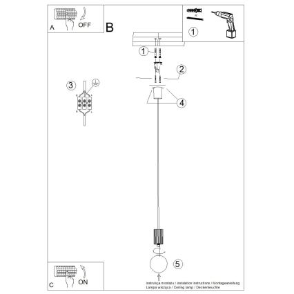 Candeeiro suspenso HALO 1xG9/8W/230V diâmetro 12 cm azul
