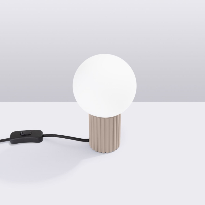Candeeiro de mesa HALO 1xG9/8W/230V diâmetro 12 cm bege