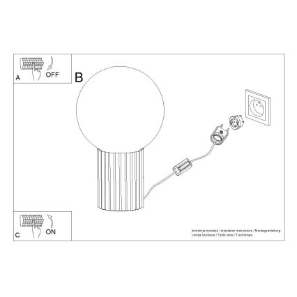 Candeeiro de mesa HALO 1xG9/8W/230V diâmetro 12 cm bege