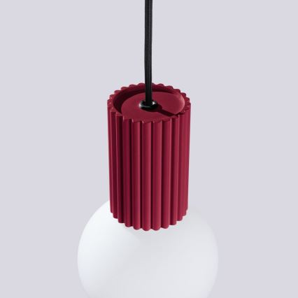 Candeeiro suspenso HALO 1xG9/8W/230V diâmetro 12 cm vermelho