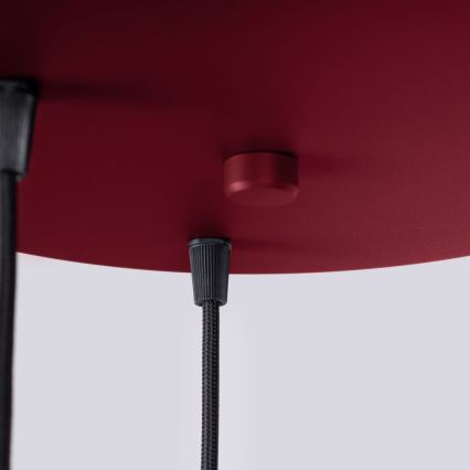Candeeiro suspenso HALO 3xG9/8W/230V diâmetro 25 cm vermelho