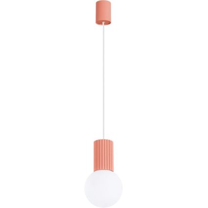 Candeeiro suspenso HALO 1xG9/8W/230V diâmetro 12 cm rosa