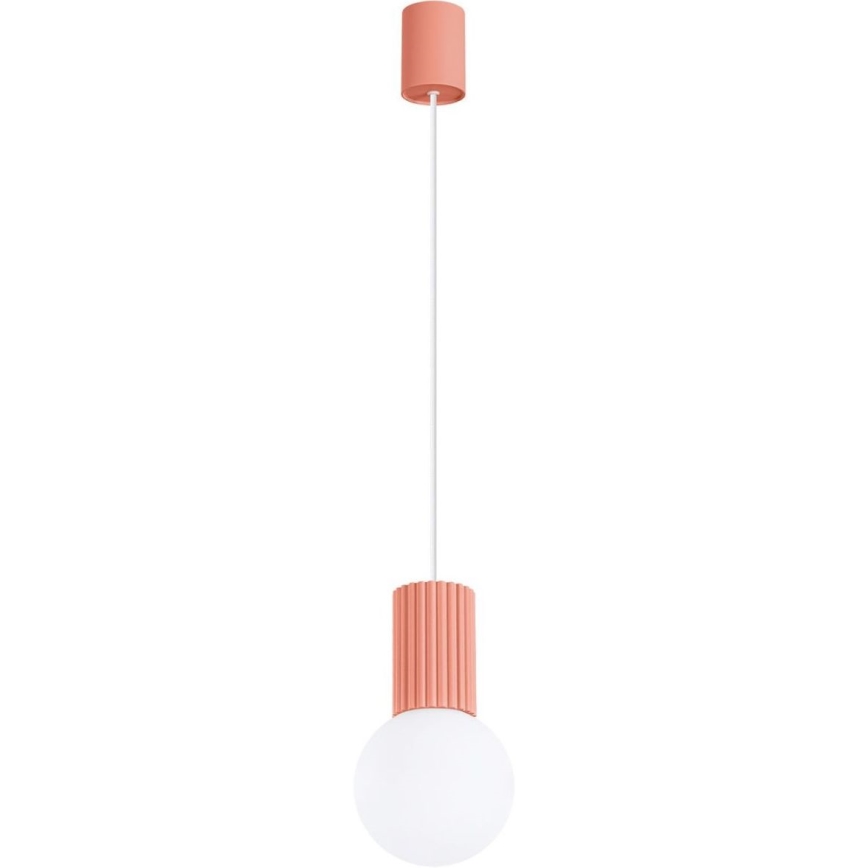 Candeeiro suspenso HALO 1xG9/8W/230V diâmetro 12 cm rosa