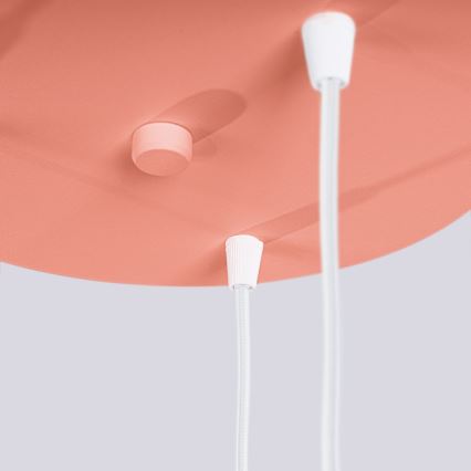 Candeeiro suspenso HALO 3xG9/8W/230V diâmetro 25 cm rosa