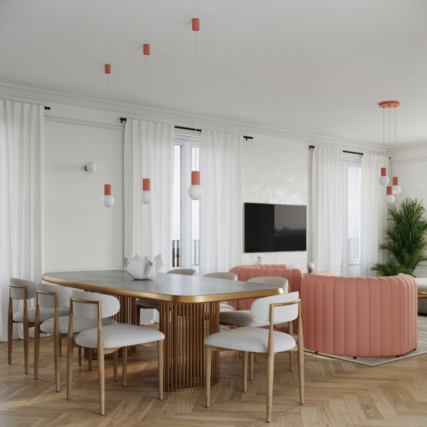 Candeeiro de mesa HALO 1xG9/8W/230V diâmetro 12 cm rosa