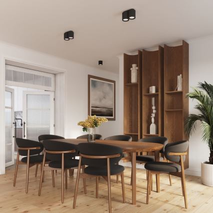 Spot AURA 1xGU10/10W/230V 10 cm preto