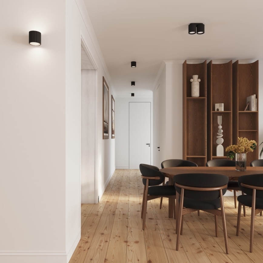 Spot AURA 1xGU10/10W/230V 10 cm preto