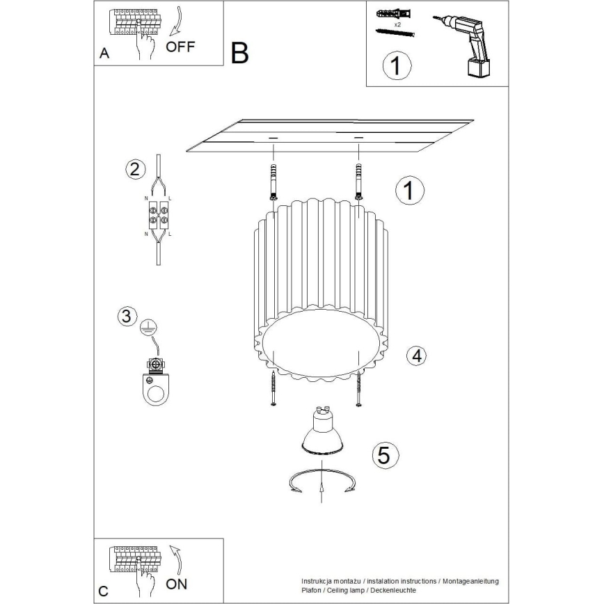 Spot embutido AURA 1xGU10/10W/230V 10 cm creme