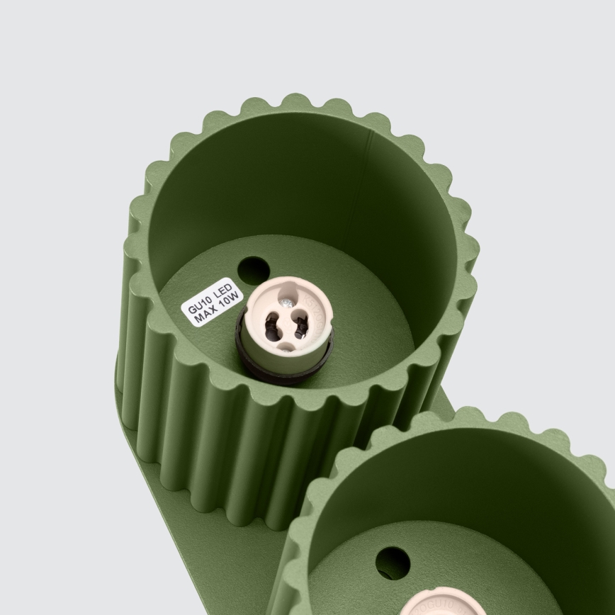 Spot AURA 2xGU10/10W/230V verde