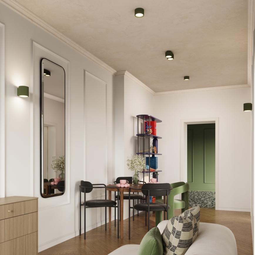 Spot AURA 1xGX53/10W/230V 6 cm verde