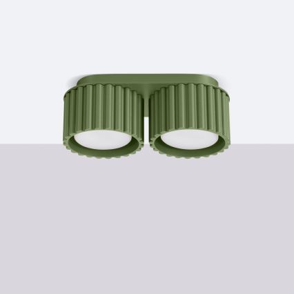 Foco AURA 2xGX53/10W/230V verde