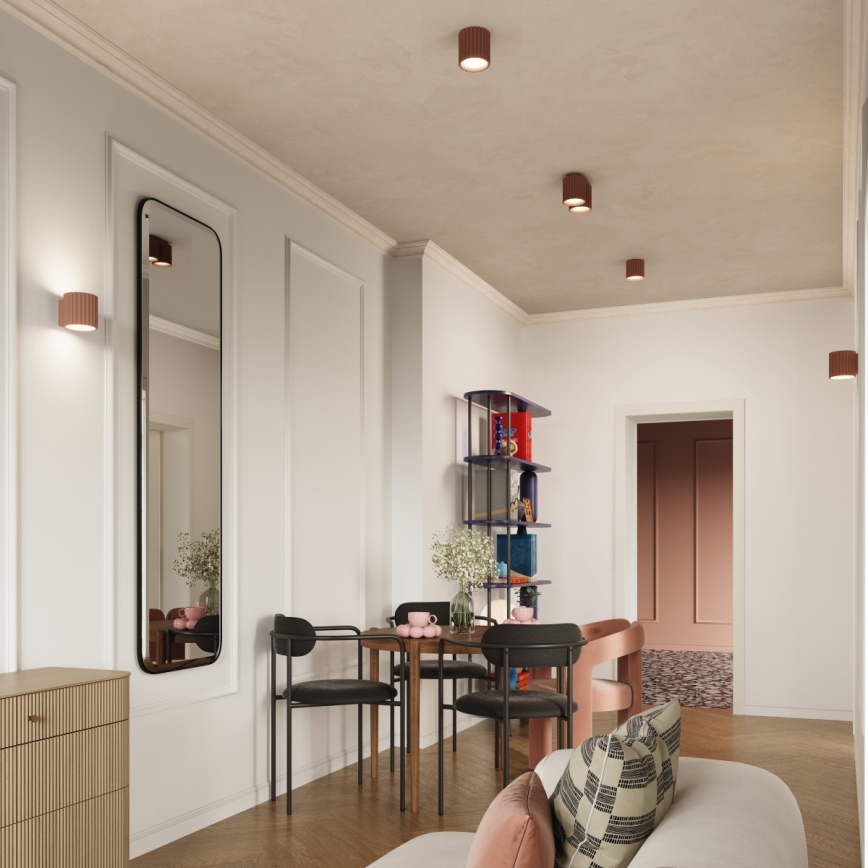 Candeeiro de foco AURA 1xGU10/10W/230V 10 cm castanho