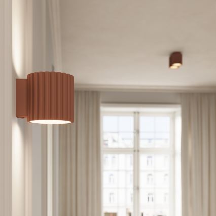 Aplique de parede AURA 1xG9/10W/230V castanho