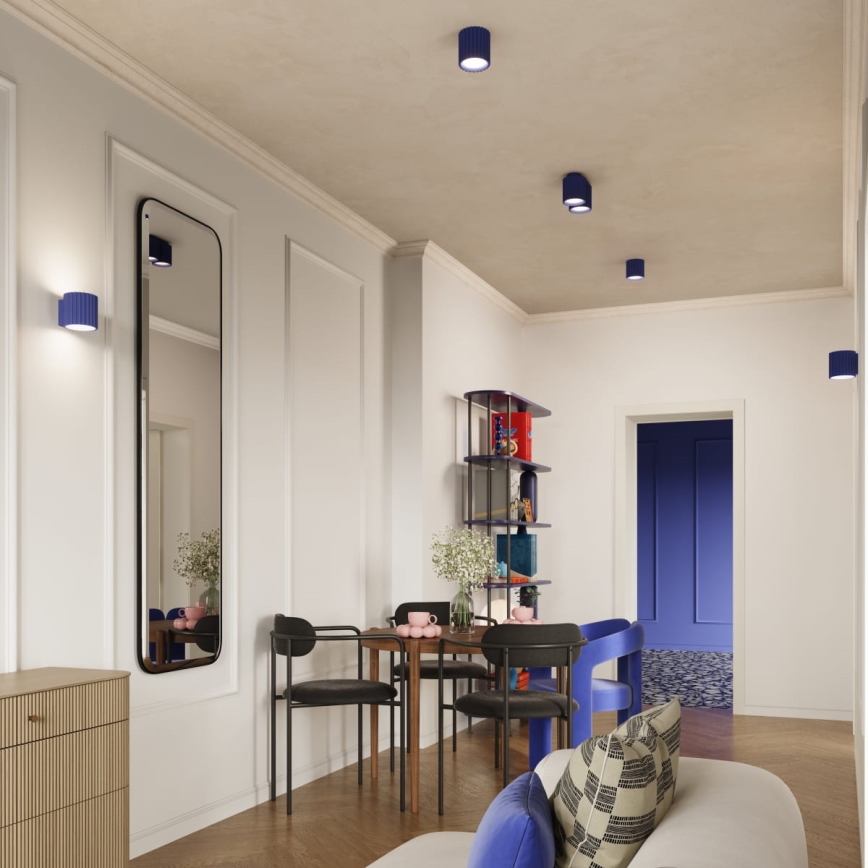 Spot AURA 1xGU10/10W/230V 10 cm azul