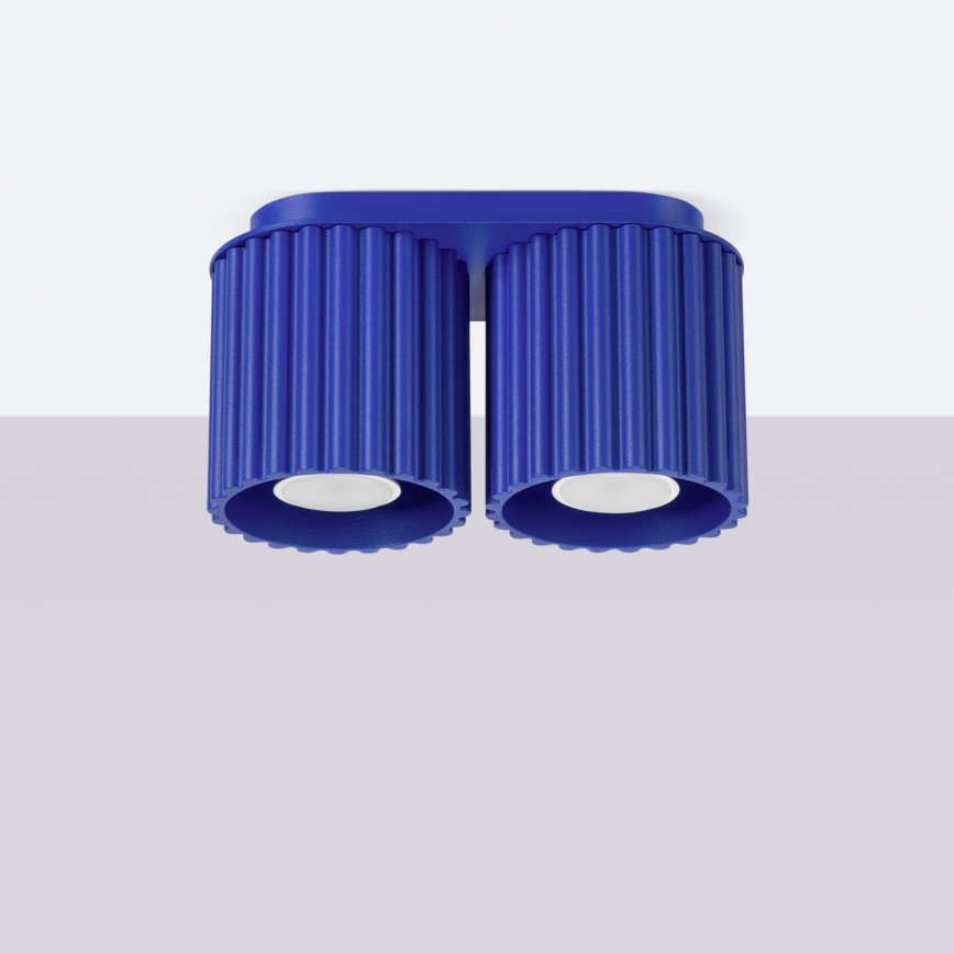 Candeeiro de focos AURA 2xGU10/10W/230V azul