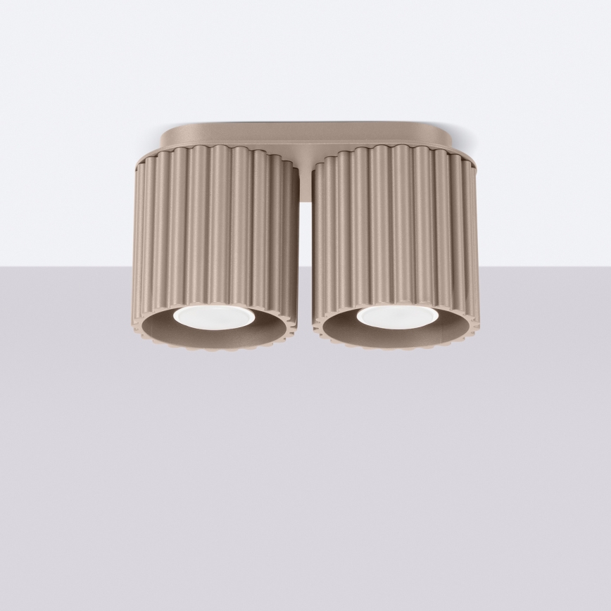 Spot direcionável AURA 2xGU10/10W/230V taupe