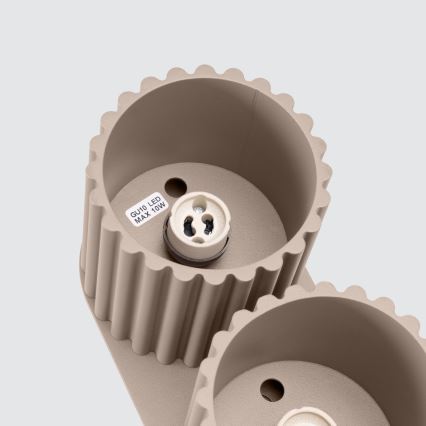 Spot direcionável AURA 2xGU10/10W/230V taupe