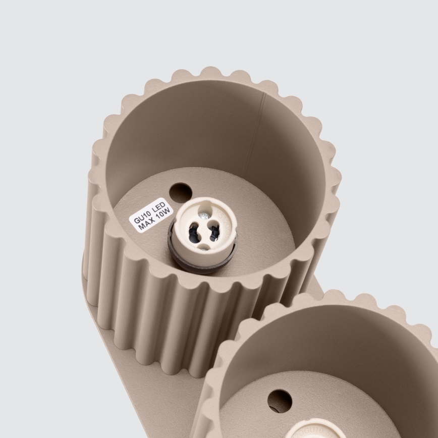 Spot direcionável AURA 2xGU10/10W/230V taupe