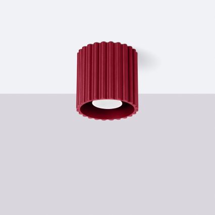 Foco AURA 1xGU10/10W/230V 10 cm vermelho