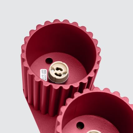 Foco AURA 2xGU10/10W/230V vermelho