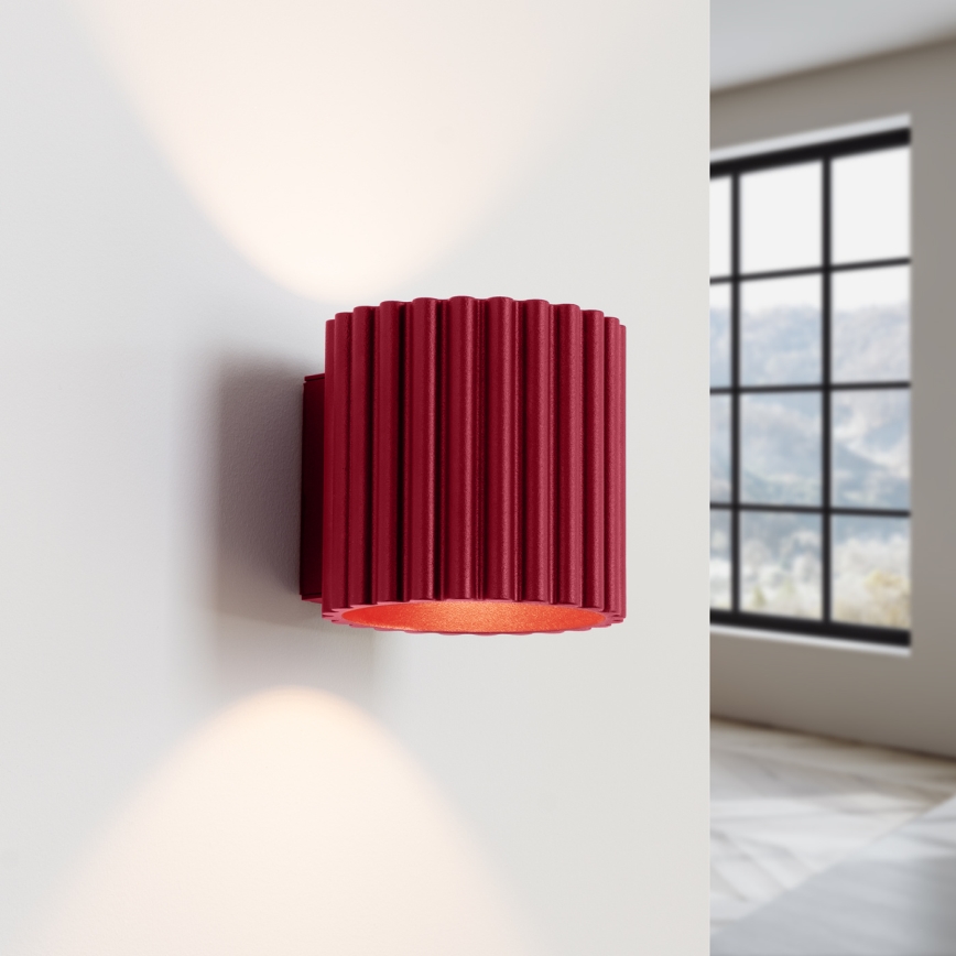 Aplique de parede AURA 1xG9/10W/230V vermelho