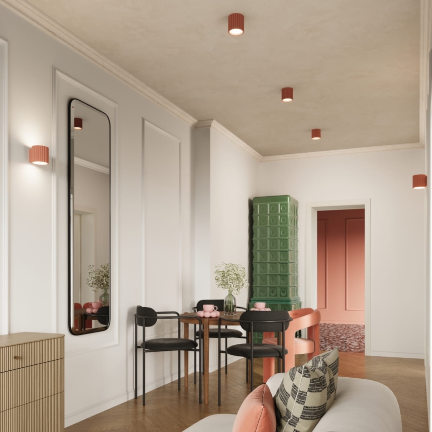 Spot AURA 1xGU10/10W/230V, 10 cm, rosa